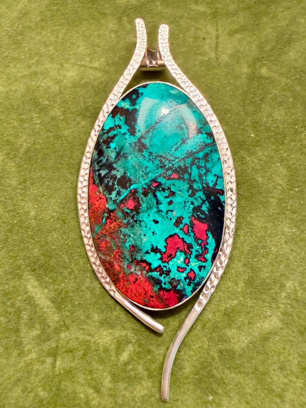 950 Sterling Silver Sonoran Sunset Stone Pendant